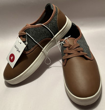 NWT Cat Jack Kolton Boys Youth 4 Brown/Gray Cushion Insole Dressy Shoes