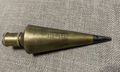 Vintage JLT Johnson Level & Tool  8 OZ Plumb Bob Solid Brass