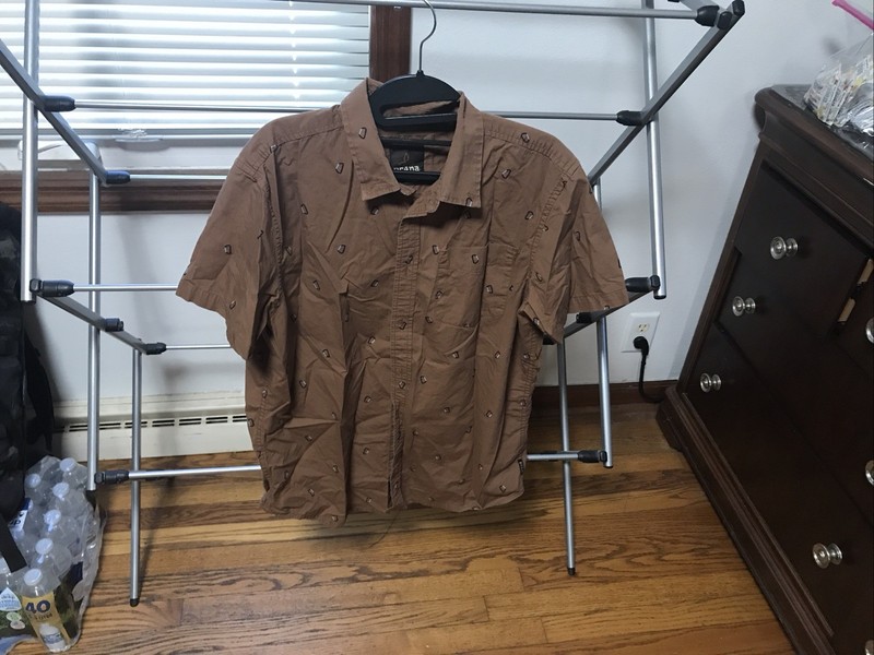 Prana Short Sleeve Button Down Caribe enter Shirt Men’s Med