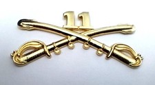 11TH CAVALRY SWORDS Large 2-1/4" US ARMY Military Hat Pin P16202