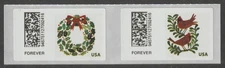USA Sc. CVP115-6 (F) Holiday Cheer 2025 MNH pair