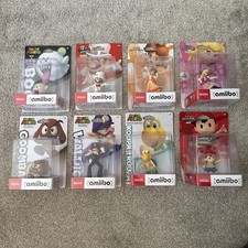 Lote De 8 Nintendo Amiibo Goomba Boo Princess Peach Waluigi Ness Daisy Mario