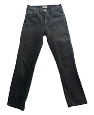 Agolde Lyle Black Straight Ankle Jeans Distressed Size 26 EUC