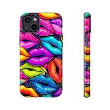Pop Lip Art iPhone 14 Pro Case  Colorful Tough Phone Case