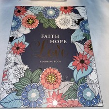 Coloring Book Faith Hope Love by Christian Art Gifts Inc Inspirational NEW