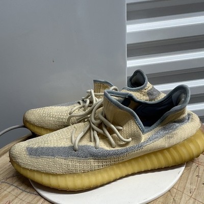 adidas Yeezy Boost 350 V2 Men's Beige Gray Yellow Lace Up Low Top Sneakers