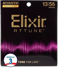 Elixir Strings 21102 Attune Phosphor Bronze A...