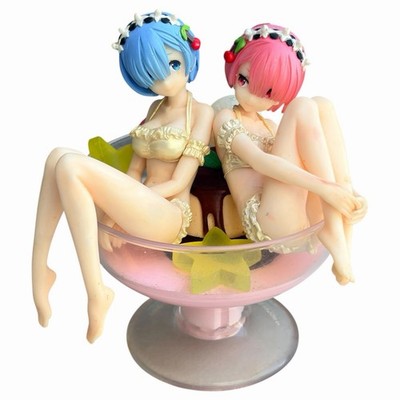 Re:Zero Starting Life in Another World Rem Ram Pudding A la Mode Figure Preowned