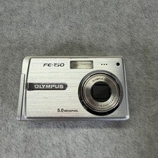 OLYMPUS FE-150 5.0MP Digital CAMERA Silver Untested For Parts