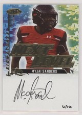 2022 SAGE High Series Next Level Signatures Gold 6/10 Myjai Sanders Auto 1b8