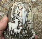 Vtg Fenton Nativity Birth Of Jesus Fairy Lamp Christmas as-is READ Still Cool