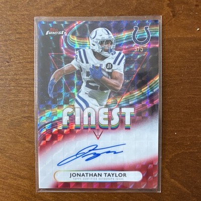 2025 Topps Finest Jonathan Taylor Indianapolis Colts Finest Auto Topps Auth 3/5