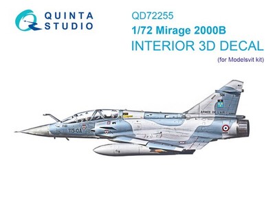 Quinta Studio 1/72 Mirage 2000B 3D-gedrucktes & farbiges Interieur (Modelsvit)