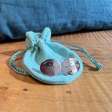 Gemelli da uomo Tiffany & Co. in argento sterling 925 con retro fisso ovale