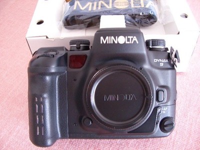 Minolta, Minolta Dynax 9, analog SLR Kamera, Neuzustand, lies den Text, Rarität