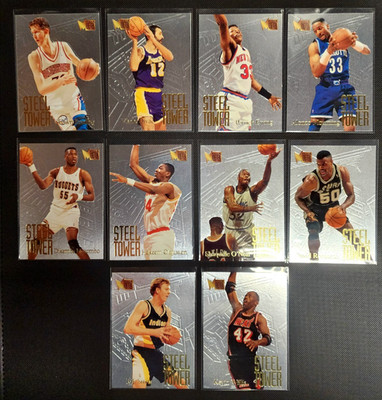 1995 Fleer Metal Steel Tower Complete Set ## 1-10 (including Shaquille O'Neal)