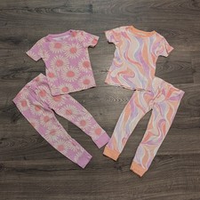 Carter's Girls Pajamas 2 Pairs Short Sleeves With Pants Size 4