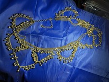 Gold Tone Metal Chain Belly Dance Hip Belt with Dangling Bells item 17