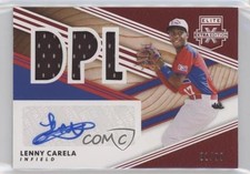 2020 Elite Extra Edition DPL Material Signatures Red 81/99 Lenny Carela Auto 2j2