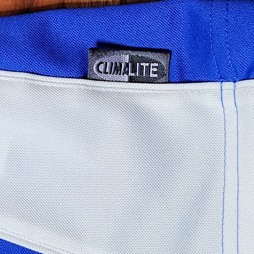 Adidas Climalite Men’s Large Blue White Athletic Shirt V Neck Moisture Wicking - Image 4 of 4