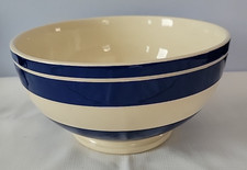 TG Greene Ltd Church Gresley Mixing Bowl Blue Cream Stripe England 8.5