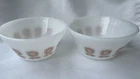 VTG Federal Milk Glass Nesting Bowls Sunflower Pattern Set Of 2
