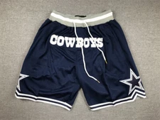 Dallas Cowboys NFL Men Deep Blue Pockets stitched Shorts Size US