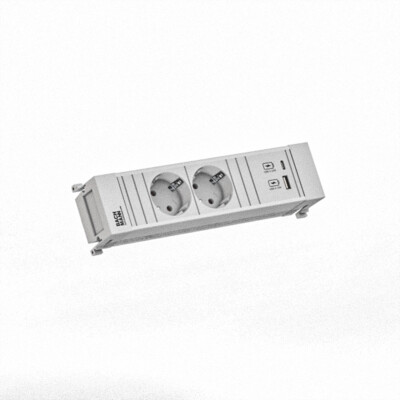 Bachmann POWER FRAME 2xCEE7/3916.7001xUSB A/C 22W 0 2m GST18 ~D~