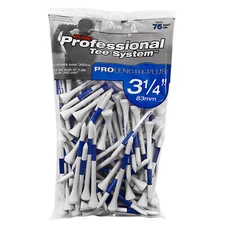 PTS Pride Professional Tee System 3 1/4" White/Blue - 75 Pro Length Wood Tees