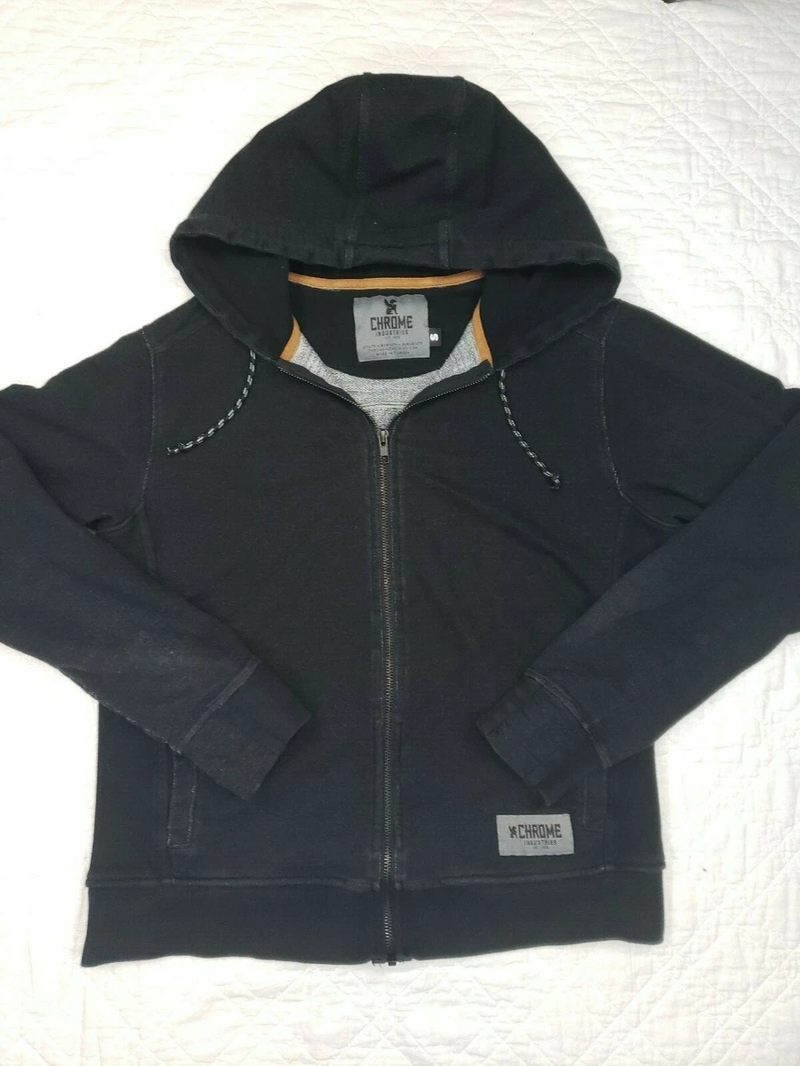 Chrome Industries Mens Black Full Zip Hoodie Size S eBay