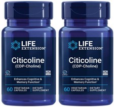 CITICOLINE CDP-Choline BRAIN COGNITIVE MEMORY FOCUS 120 Caps LIFE EXTENSION