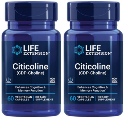 LIFE EXTENSION CITICOLINE (CDP-Choline)  120 Capsule DIETARY SUPPLEMENT