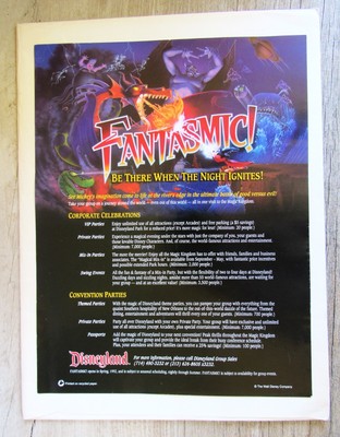 Image masters Fantasmic! Be There When The Night Ignites! Promo Poster w/ Env.