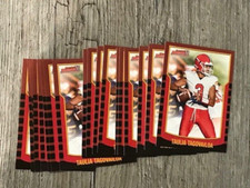 Lot (22) TAULIA TAGOVAILOA 2022 Bowman University Football ALL 2000 Throwback