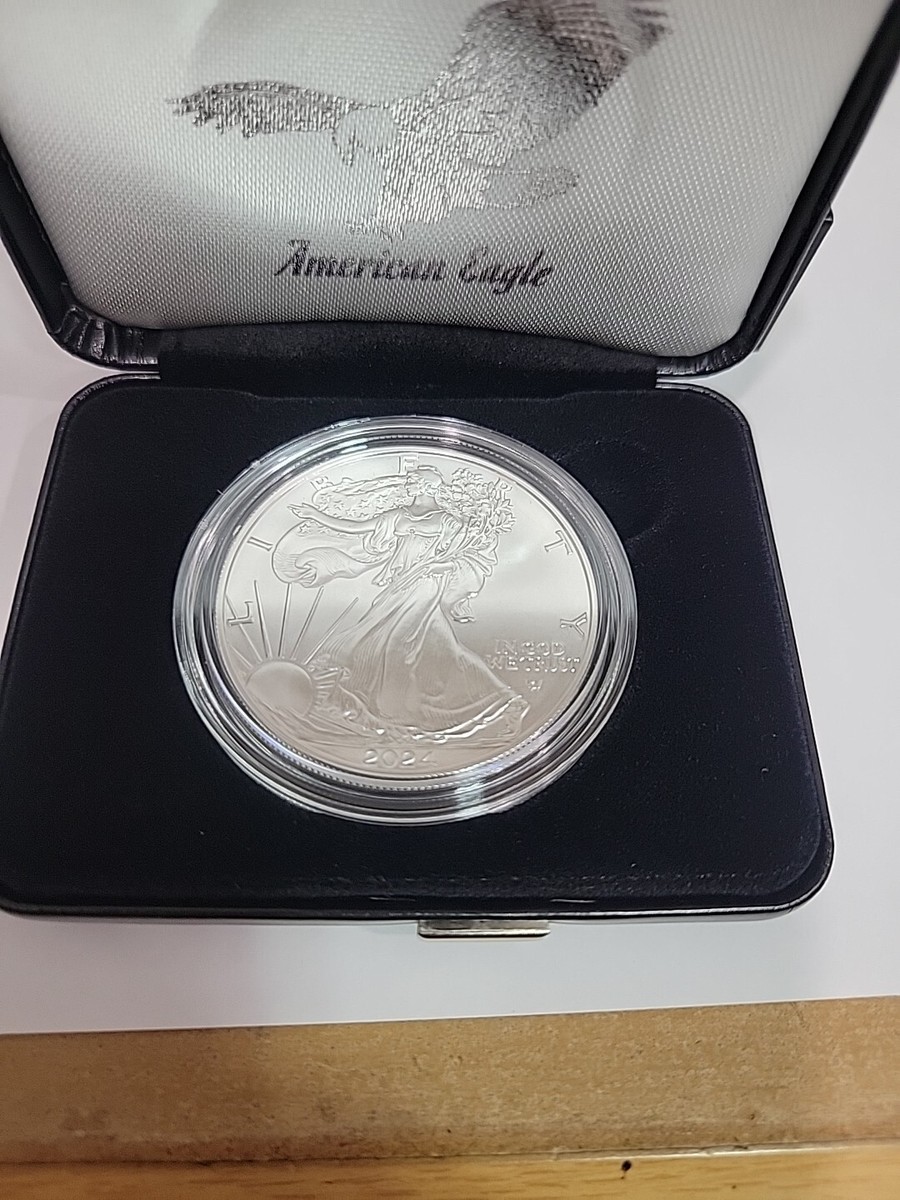American Eagle 2024 One Ounce Silver Uncirculated Coin 24EG | eBay