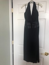 The Limited Little Black Halter Holiday Dress Satin Band at Waist Women's Size 8