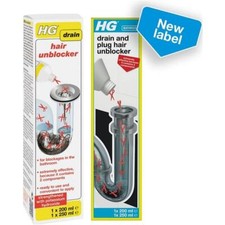 HG Drain and Plug Hair Unblocker Duo 2 Step Formula - (200 ml + 250 ml)