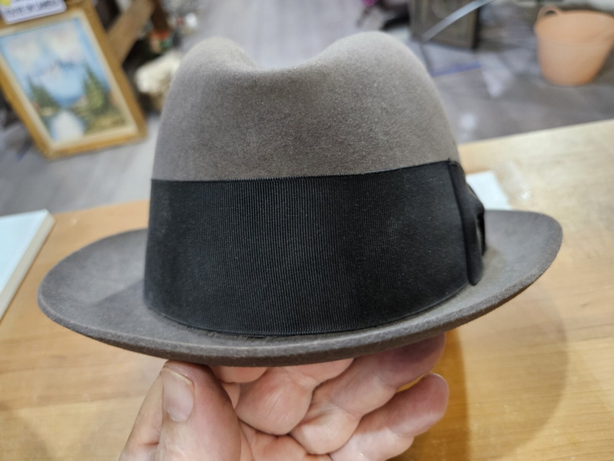 Dobbs 5th Avenue 50's ヴィンテージハット VINTAGE DOBBS FIFTH AVENUE NEW YORK Grey BOWLER HAT BOX With