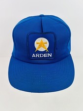Vintage Arden Aerospace SnapBack Trucker Hat Patch Blue