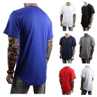 Men T-Shirt BIG & TALL Heavy Weight Long Extended Casual Active Crew Neck  S-5X