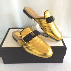 gucci gold mules