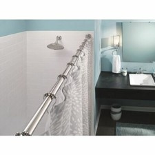 Moen 21005A 5' Aluminum Shower Rod Bright Chrome Finish w/ 63-F Flanges