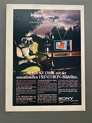 Sony Trinitron Bildröhre Fernseher 70s retro 1972 Vintage Ad Werbung Reklame