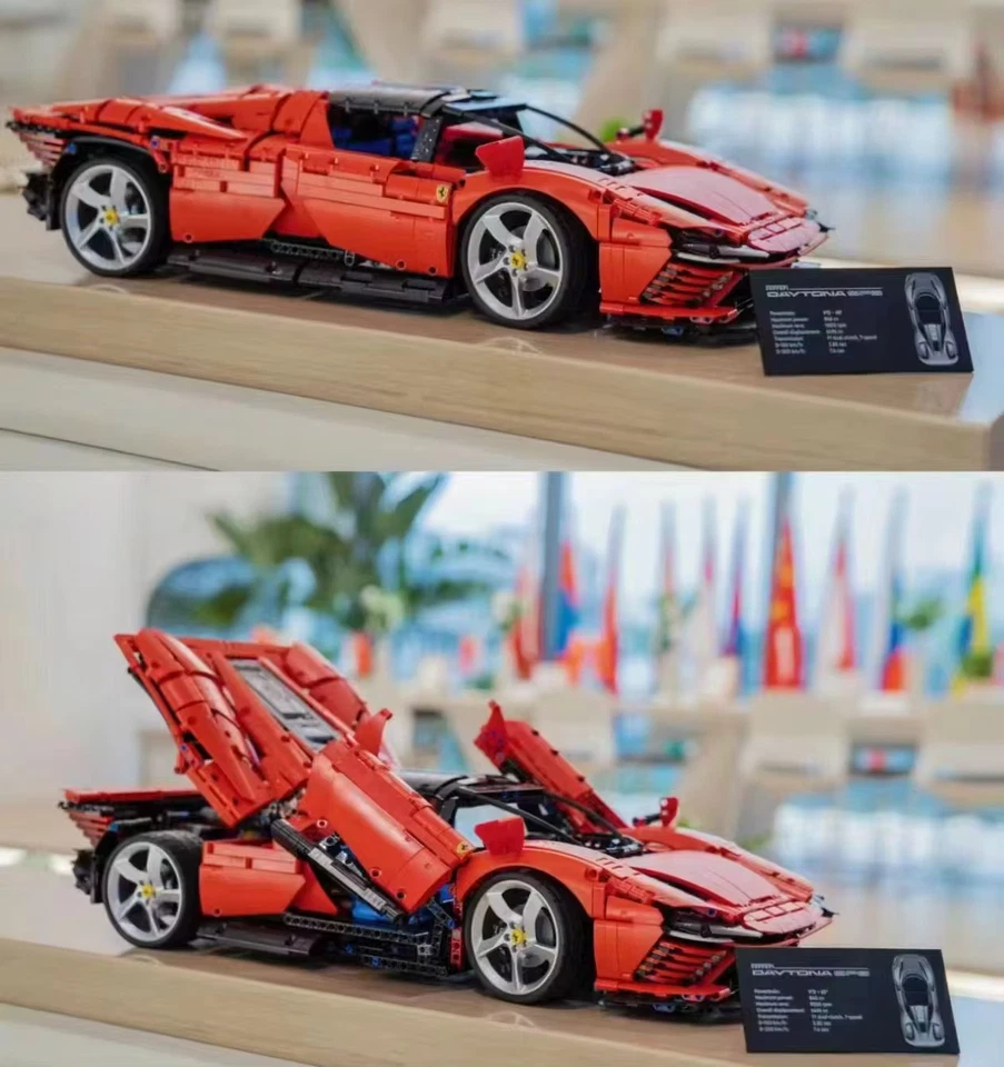 *New* 42143 Ferrari Daytona Red SP3 Building Blocks MOC Technic 3778pcs - Image 2 of 4