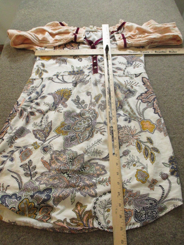 Floreat by Anthropologie Sleep Shirt Womens XS Floral Velvet Trim Boho Nightgown - Picture 10 of 13