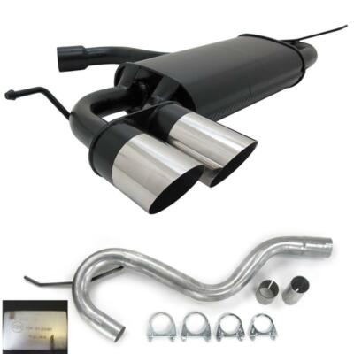Novus Stahl Sport Auspuff 2x76 rund scharf für VW Scirocco 3 Edelstahl Endrohr
