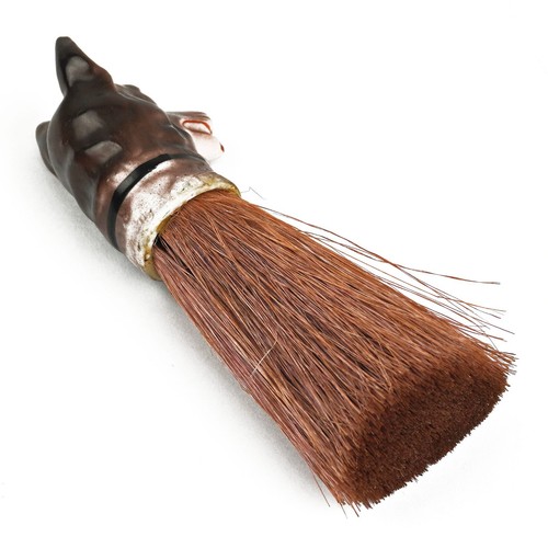 Vintage Porcelain German Shepherd Dog Head Decorative Clothing Brush - Picture 4 of 4