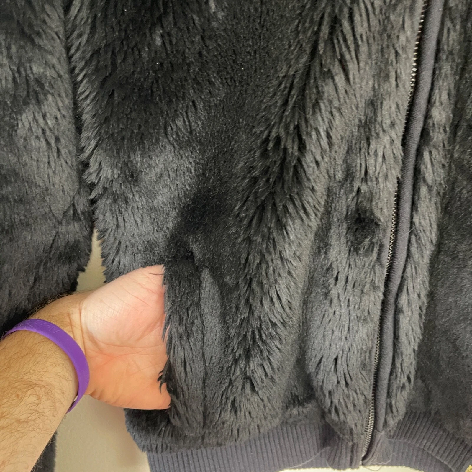 VETEMENTS RARA Victorias Secret ROSA 2011 Fashion Show Pelliccia Zip Felpa con Cappuccio Giacca Small Limited