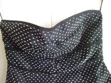 Black & White polkadot corset dress - REVIEW Australia backfit strapless size 10