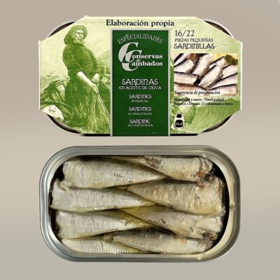 Kleine Sardinen - Sardinillas in Olivenöl 115 netto, 80 g  ATG - Cambados